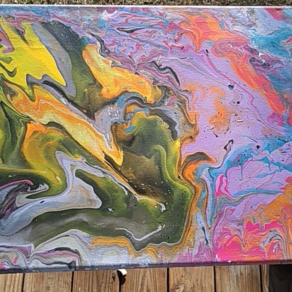 Acrylic pour painting